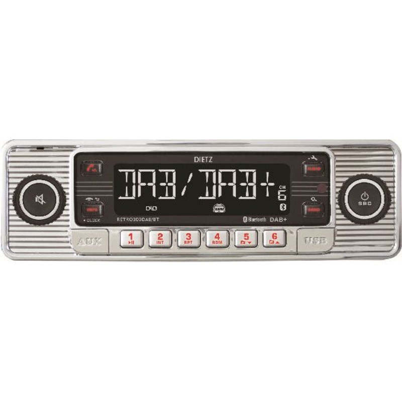Dietz Autoradio Retro Design DAB+ silber