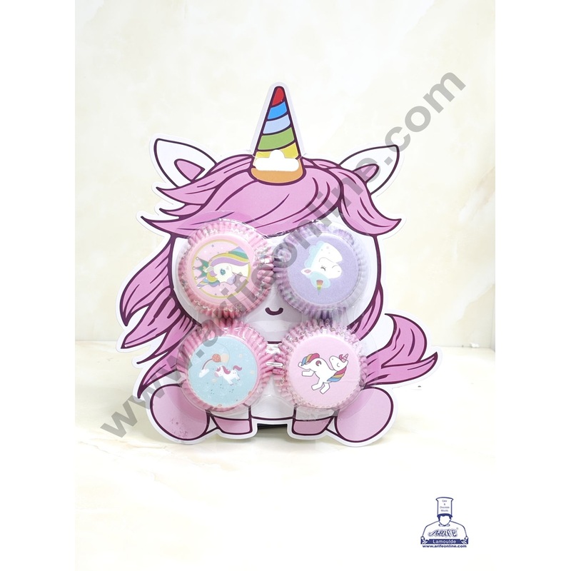 Cake Decor Unicorn Theme Cupcake Liners | Baking Cups | Cupcake Mold Paper Muffin Random 100 Pcs - 11 cm