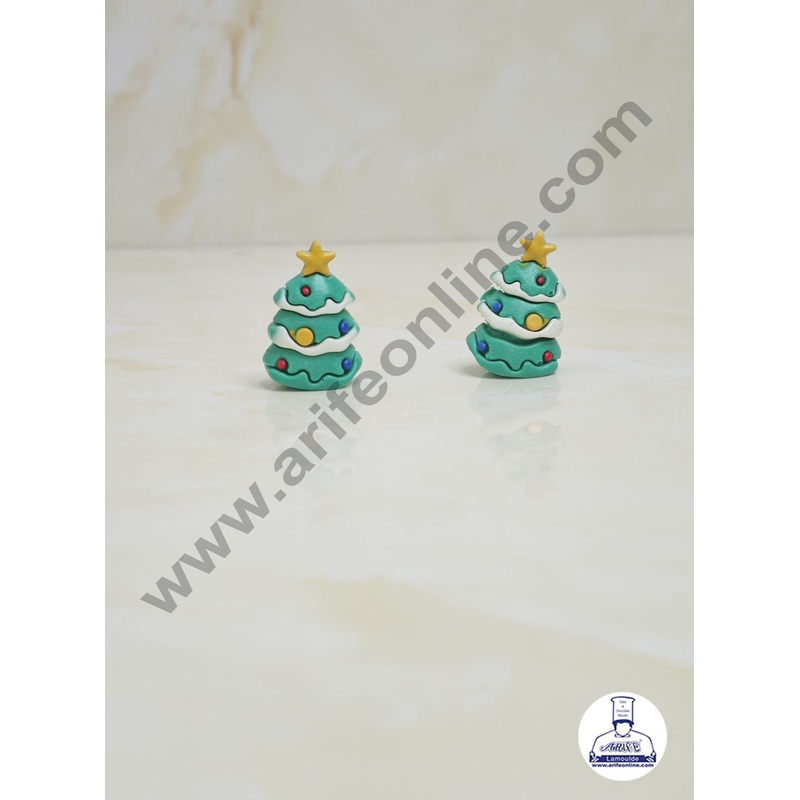 CAKE DECOR  Mini Christmas Tree Rubber Cake Topper - 1 Piece