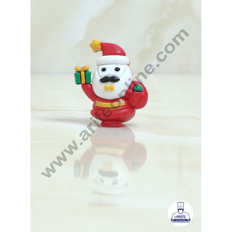 CAKE DECOR  Mini Santa Claus Rubber Cake Topper - 1 Piece
