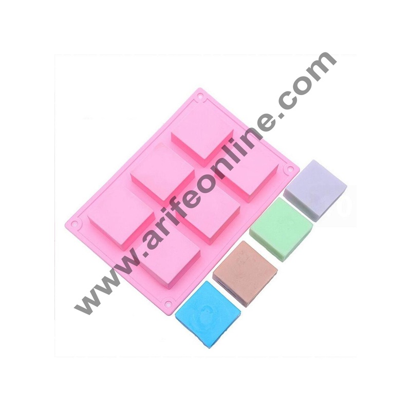 Cake Decor Silicone 6 Cavity Square Soap Mold
