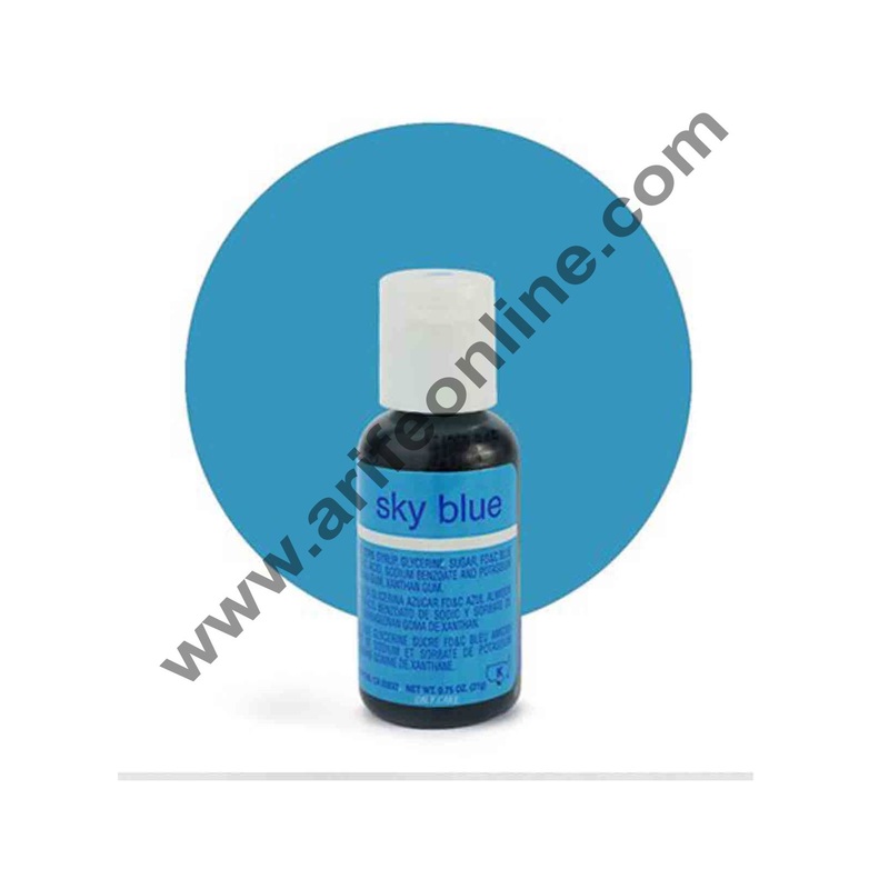 Chefmaster Liqua-Gel Sky Blue .70 oz Food Color (20g)