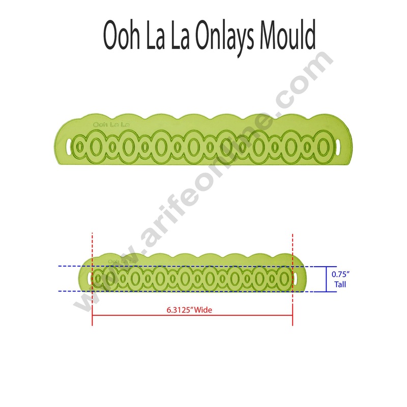 Cake Decor Silicone Ooh La La Pattern Impression Onlays Fondant Clay Marzipan Cake Decoration Mould