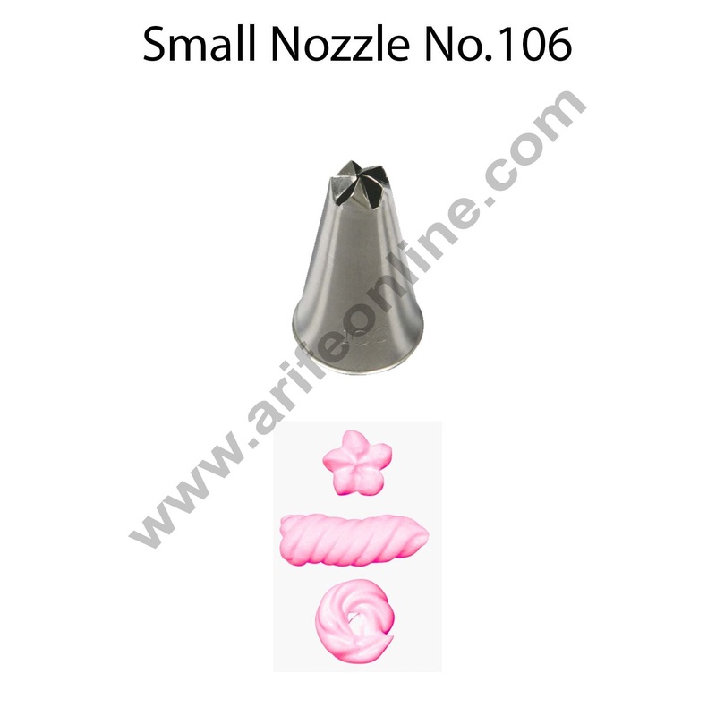 Cake Decor Small Nozzle - No. 106 Drop Flower Piping Nozzle