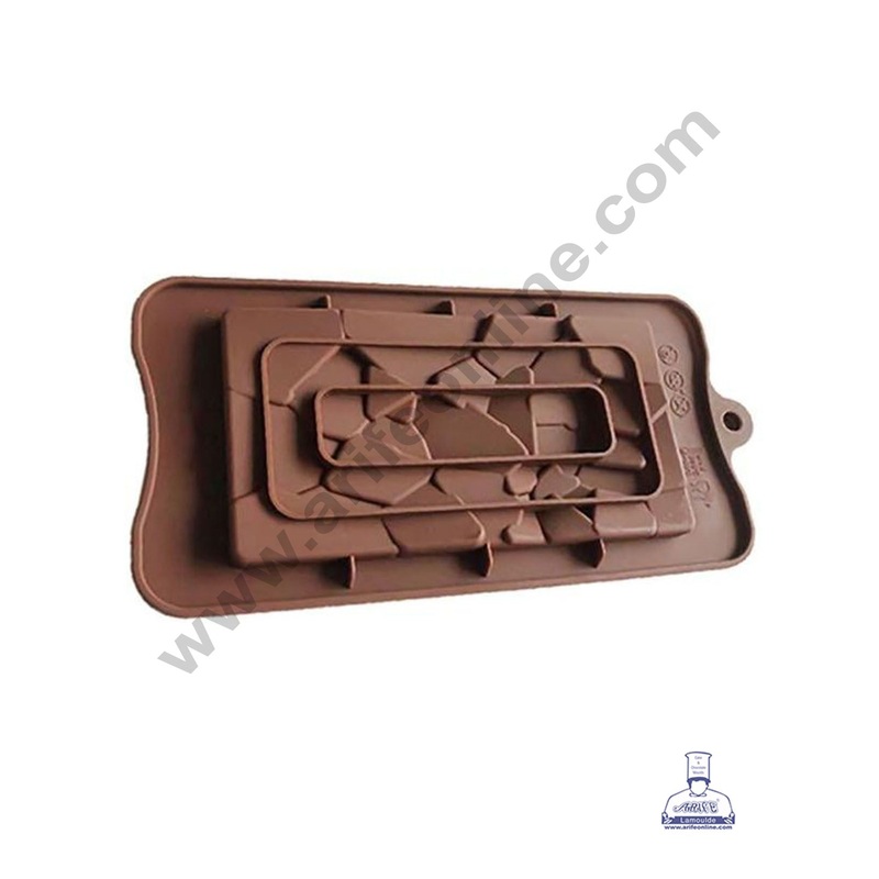 Cake Decor 1 Cavity Break Apart Shape Chocolate Bar Silicone Chocolate Mould