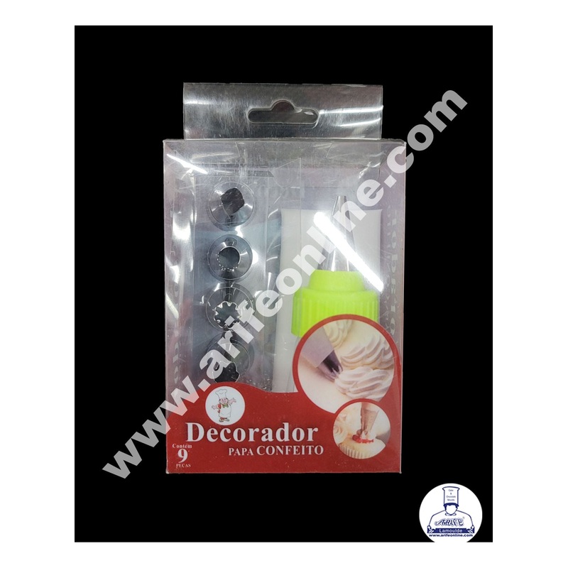 Cake Decor  9 Pcs Decorador Nozzle Set Pastry Tips Cupcake Cake Decorating Nozzle