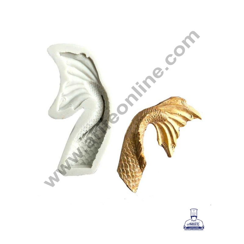 Cake Decor Silicone Curved Mermaid Fish Tail Fondant Marzipan Mould