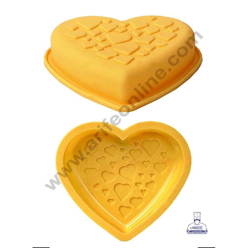 Cake Decor Small Pinata Heart Shape Silicone Cake Mould Silicon Muffin Mold SBSM-759