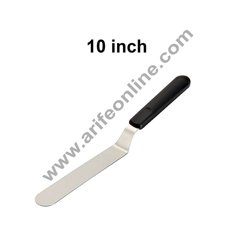 Cake Decor Stainless Steel Cake Angular Bent Palette Knife Icing Spatula - 10 inch/ 1 Piece