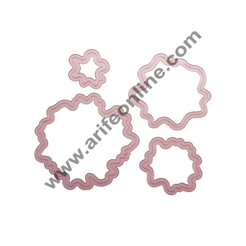 Cake Decor Whimsical Peony Peonies Flower Cutter Set of 4 cutters for rolled fondant and gum paste