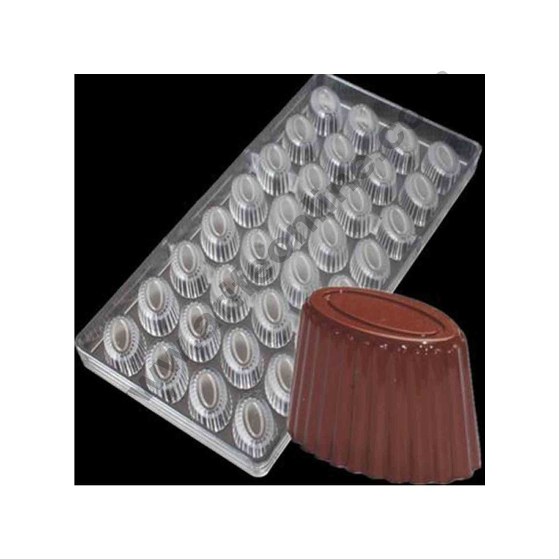 Cake Decor32 Cups Shape Polycarbonate Chocolate Mold, 3D Food Chocolate Mould