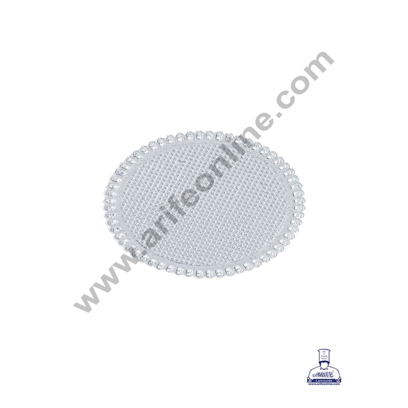 Novacart Oval Shape Pastry Base - White 50 Pcs Pack