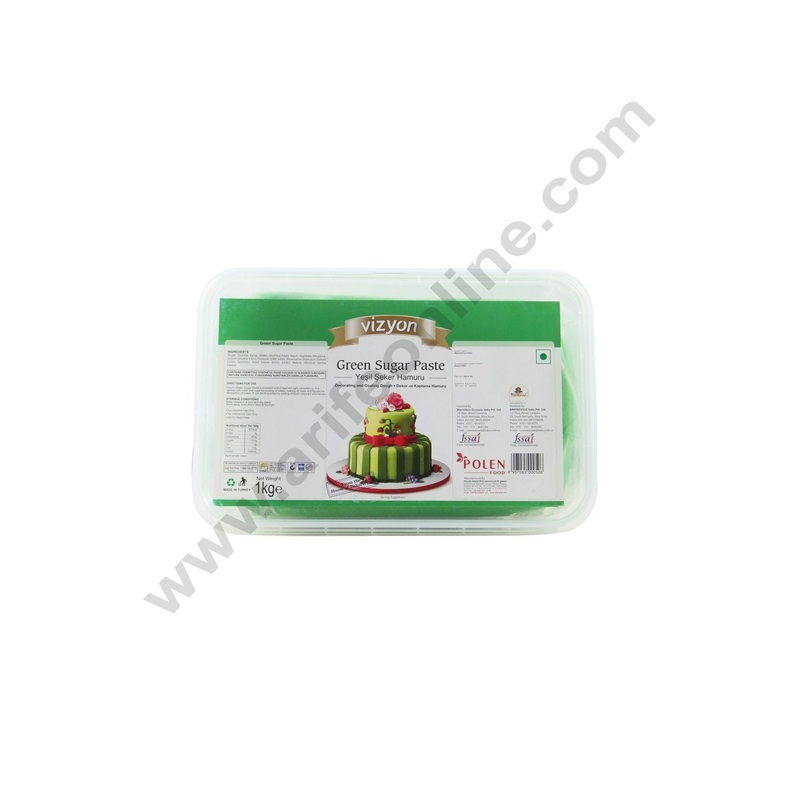 Vizyon Sugar Paste (Fondant) -Green, 1kg