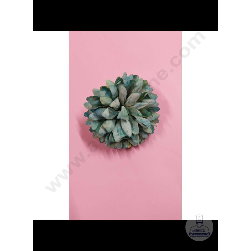 Cake Decor  Big Dahlia Artificial Flower For Cake Decoration  Blue( 1 pc pack )