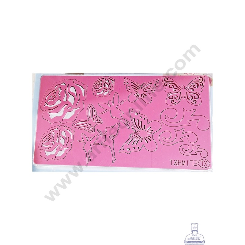 Cake Decor  Rose Butterfly and Fairy Shape Acrylic DIY Stamp Embossed Fondant Cake Decorating TXHMI-73
