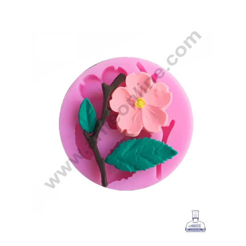 Cake Decor Silicone Sakura Flower Shape Pink Fondant Marzipan Mould