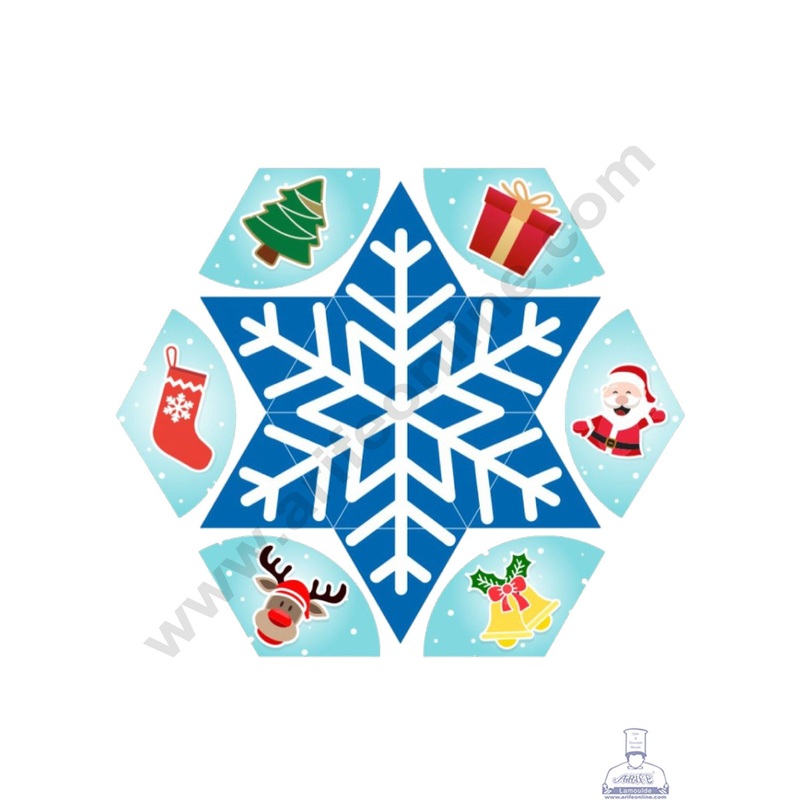 Cake Decor Ultimakes Snowflakes Chocolate Sticker - SBUCS-UC004 ( 10 pc )