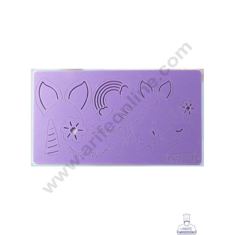 Cake Decor Unicorn Theme Shape Acrylic DIY Stamp Embossed Fondant Cake Decorating TXHMI-193