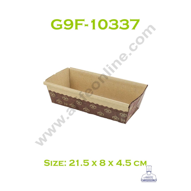 Novacart Bake & Serve Paper Baking Mould By Cake Decor - Big Brown Plum Cake Mould 10 Pcs ( SB-G9F-10337 )