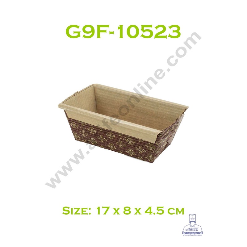 Novacart Bake & Serve Paper Baking Mould By Cake Decor - Small Brown Plum Cake Mould 10 Pcs ( SB-G9F-10523 )