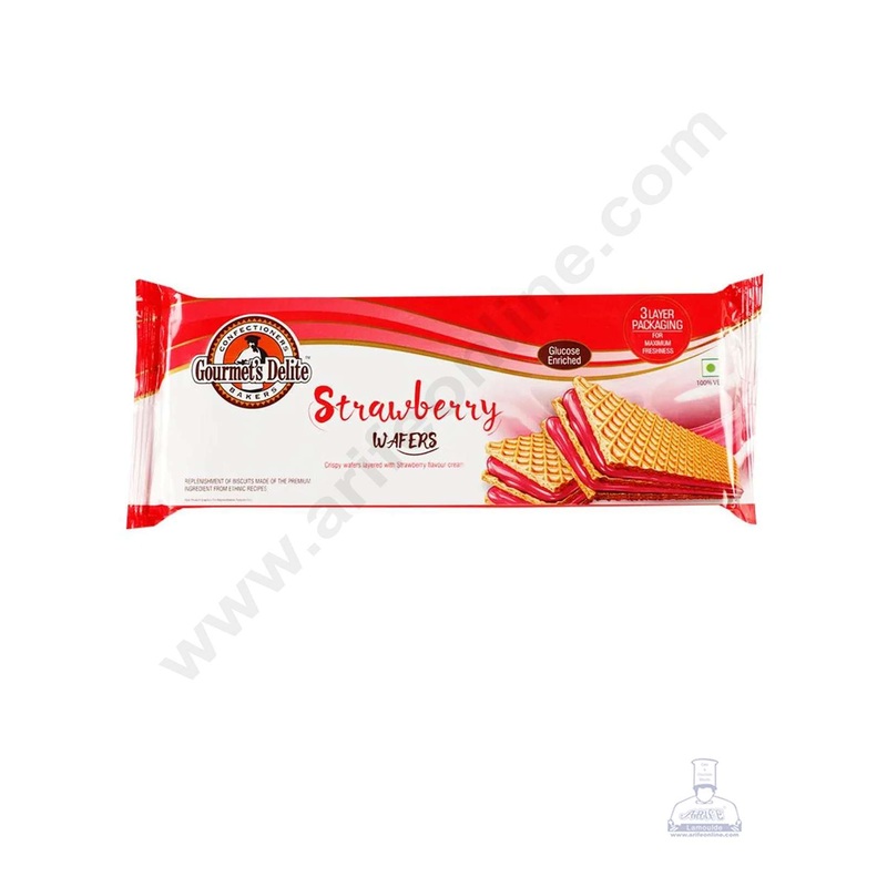 Gourmets Delite Flavored Wafers - Strawberry