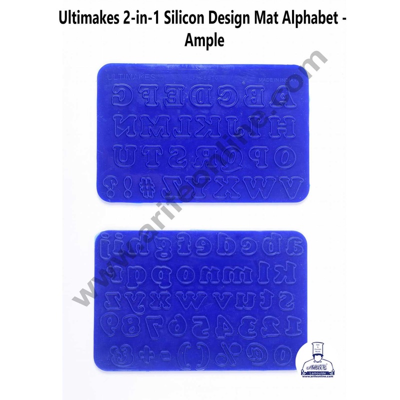 Ultimakes 2-in-1 Silicon Design Mat Alphabet - Ample Mat 02