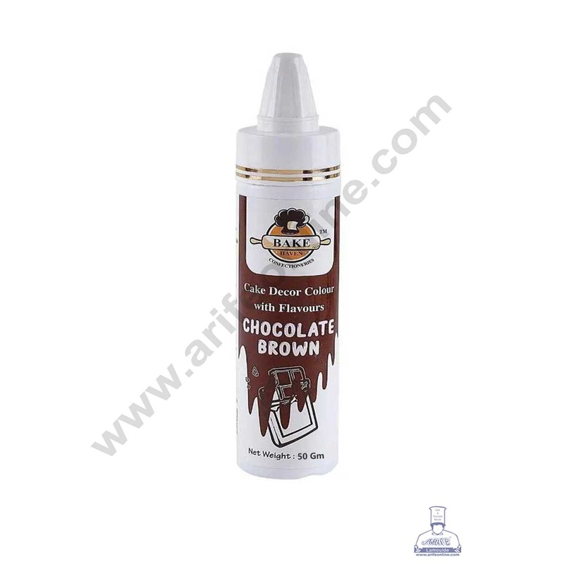 Bake Haven Edible Puff Colour Food Colour Powder Spray for Cakes Decoration - Chocolate Brown (50 gm)