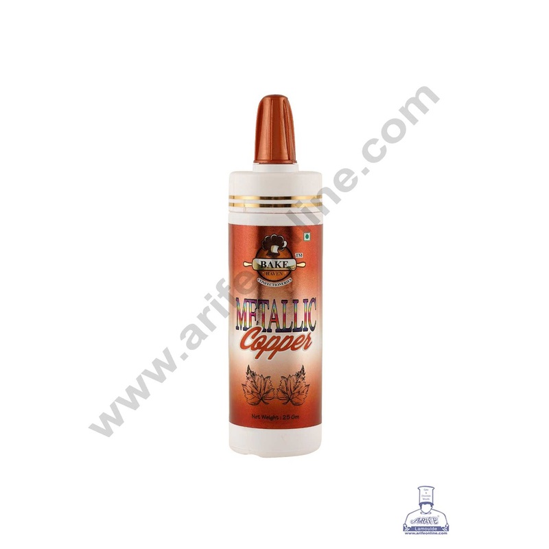 Bake Haven Edible Puff Colour Food Colour Powder Spray for Cakes Decoration - Metallic Copper (25 gm)