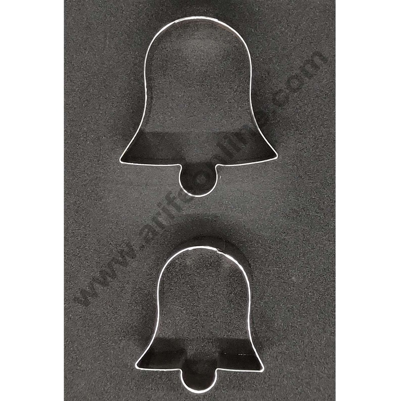 Cake Decor Steel Cutter 2 Pc Christmas Bell Shape Cookie Cutters