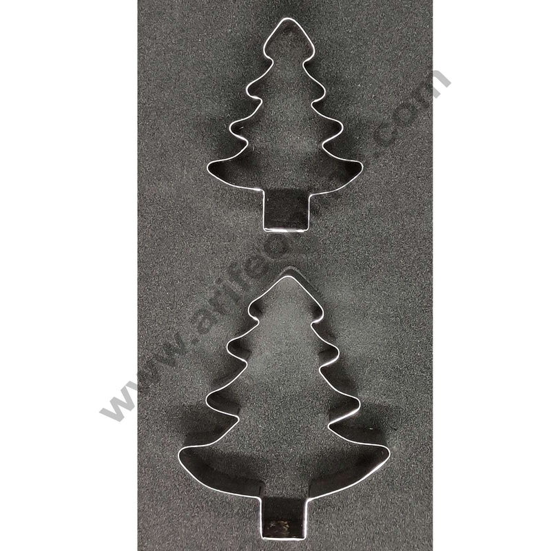Cake Decor Steel Cutter 2 Pc Christmas Tree Shape Cookie Cutters