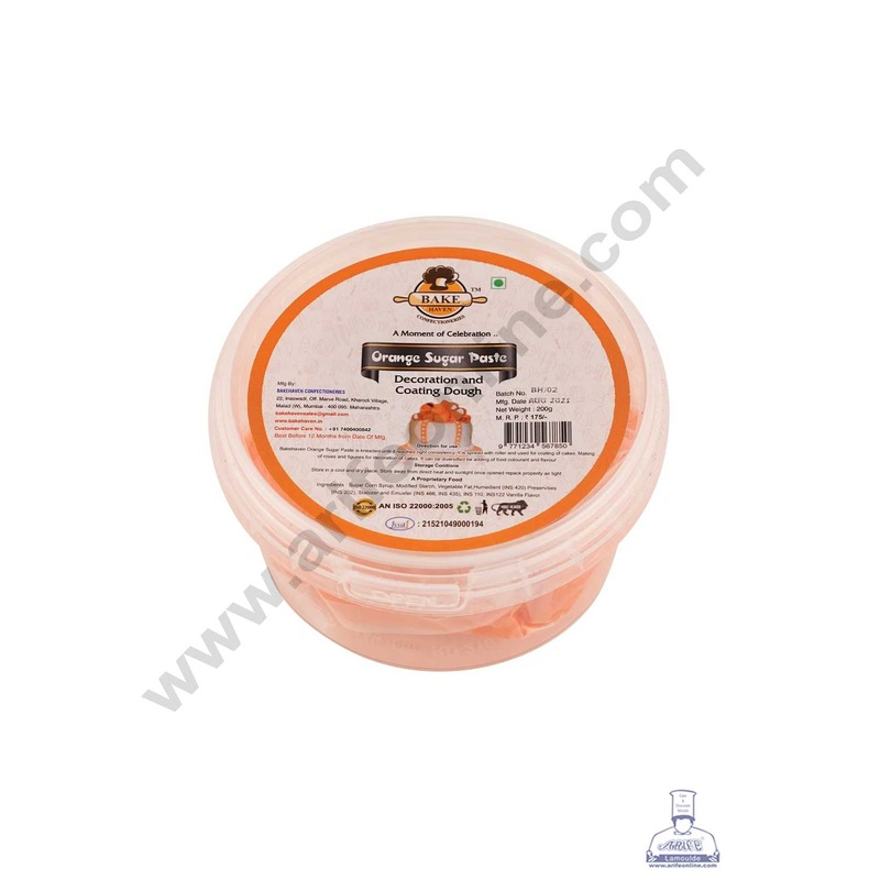 Bake Haven Sugar Paste 200 G - Orange