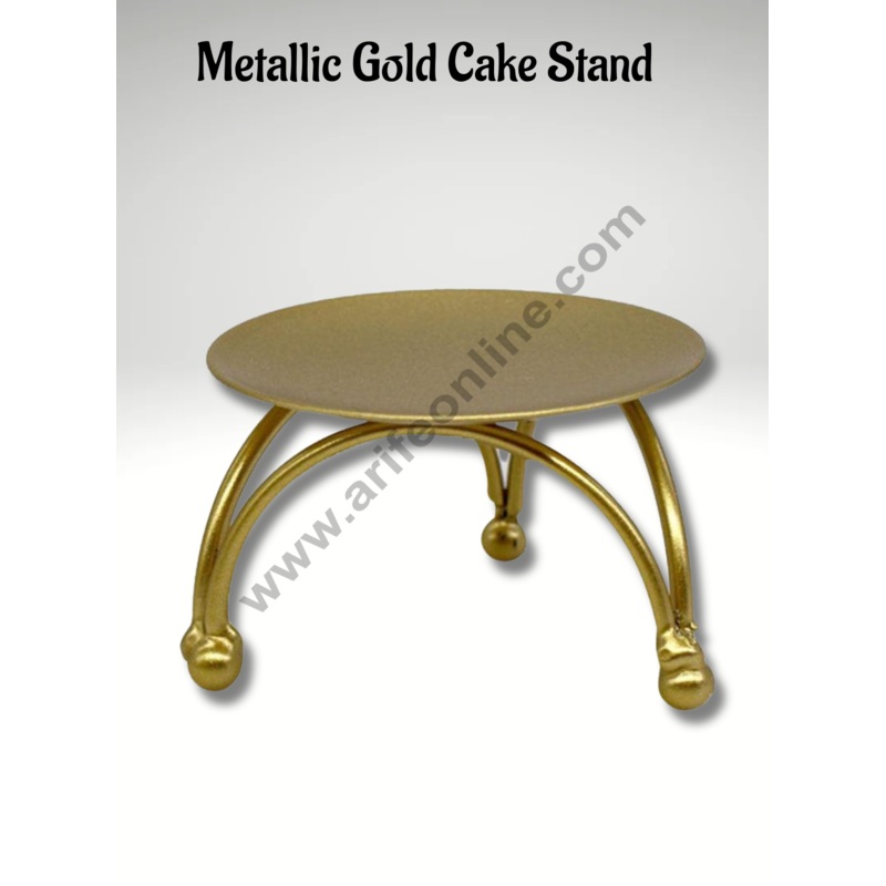 CAKE DECOR Small Metallic Gold Cake Stand  | Dessert Stand