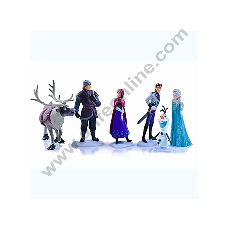Cake Decor Toys 6 Pcs Set Frozen Toys Plastic Action Figures Toys