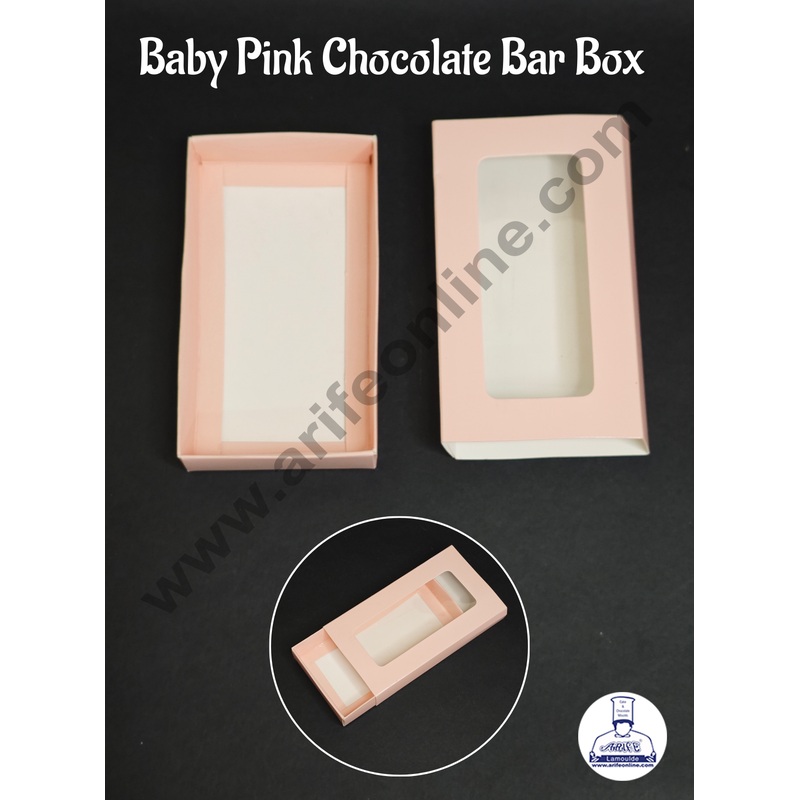 Chocolate Bar Box | Dubai chocolate box - Baby Pink ( Pack of 10 Pcs ) - CAKE DECOR