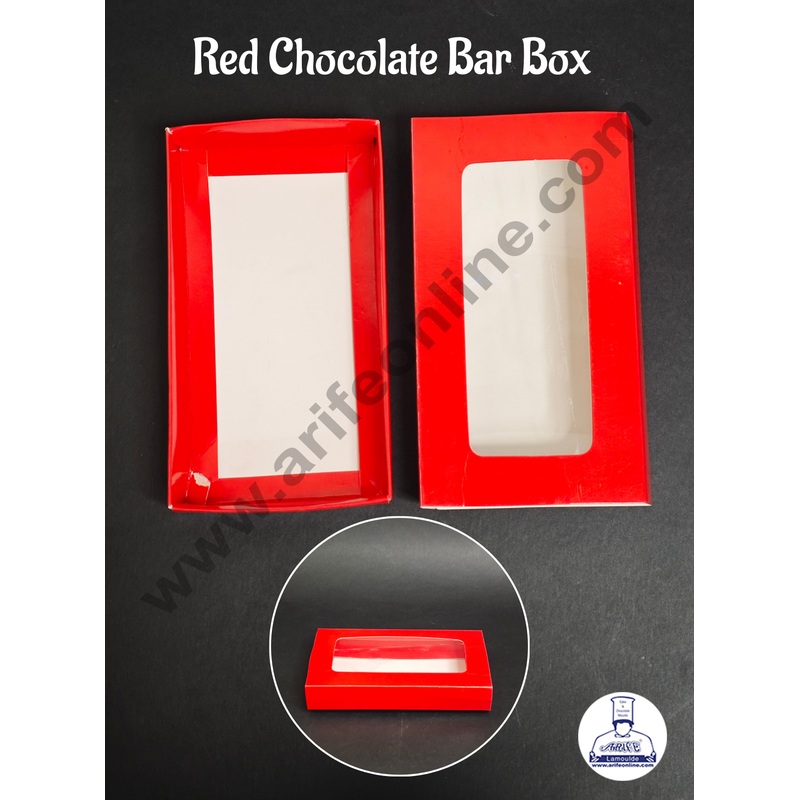 Chocolate Bar Box |  Dubai chocolate box - Red ( Pack of 10 Pcs ) - CAKE DECOR