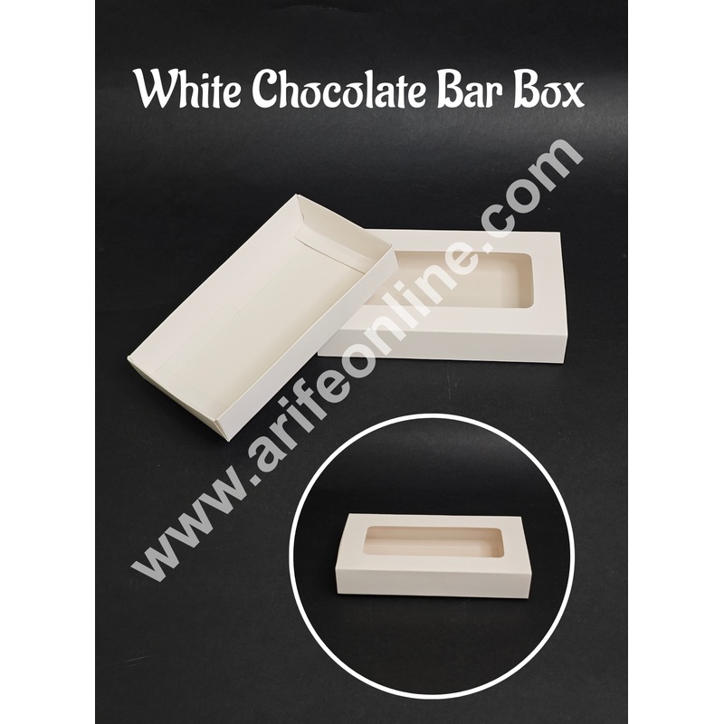 Chocolate Bar Box | Dubai chocolate box - White ( Pack of 10 Pcs ) - CAKE DECOR