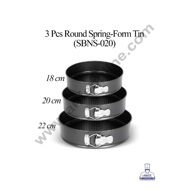 Cake Decor Spring form Tin Nonstick Cake Mould Bakeware Pan Round Set of 3
