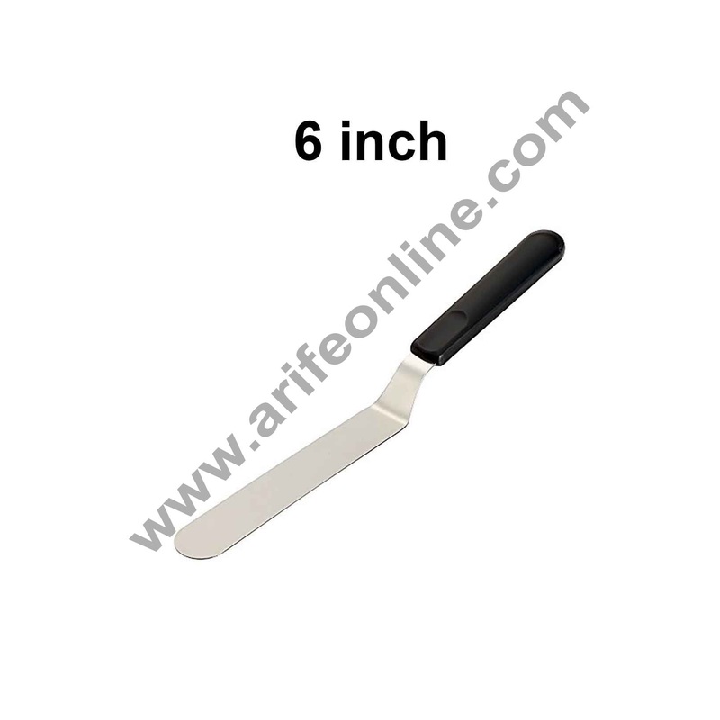 Cake Decor Stainless Steel Cake Angular Bent Palette Knife Icing Spatula - 6 inch/ 1 Piece