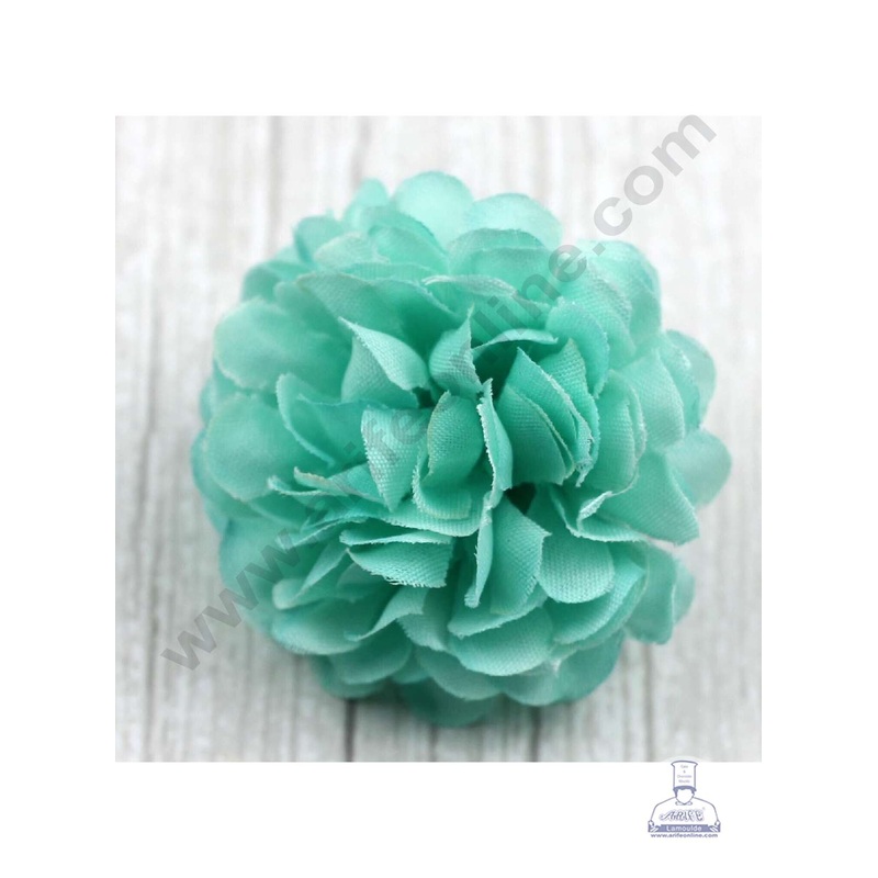 CAKE DECOR Small Marigold Artificial Flower For Cake Decoration  Mint( 10 pcs Pack )