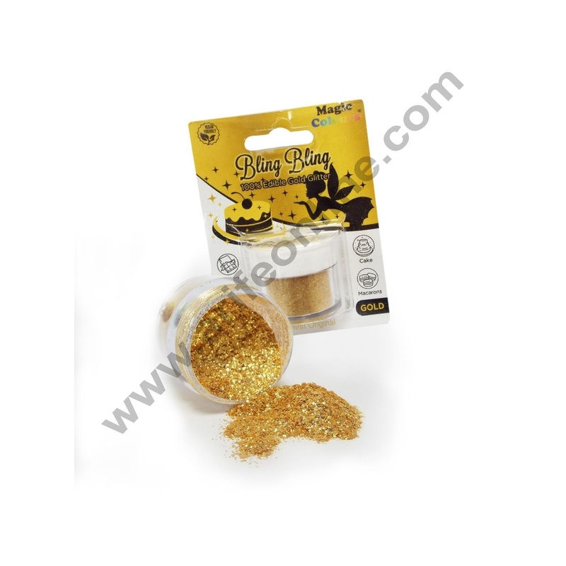 Magic Colours Bling Bling Edible Glitter - Gold (30 ml)