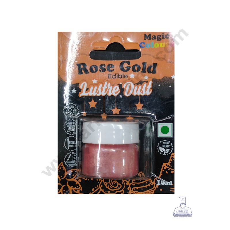 Magic Colours Edible Luster Dust - Rose Gold (10 ml)