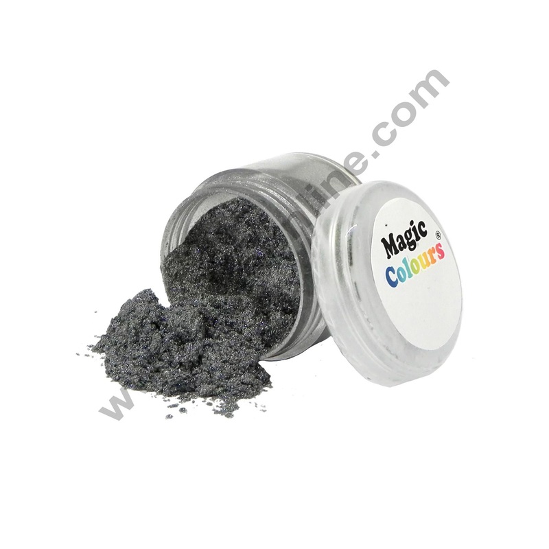 Magic Colours Edible Lustre Dust - Black Pearl (8 ml)