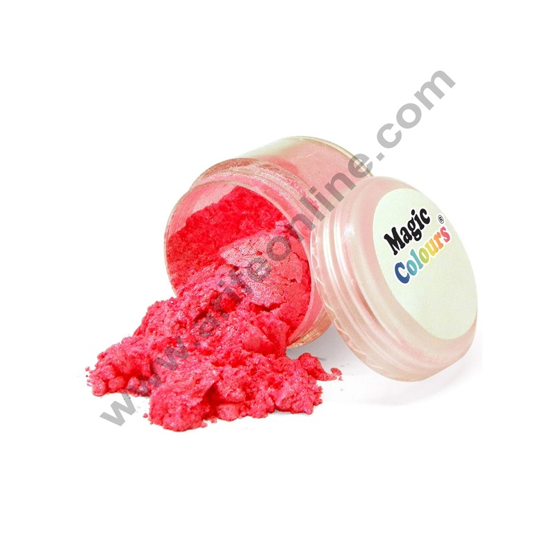 Magic Colours Edible Lustre Dust - Shiny Red (8 ml)