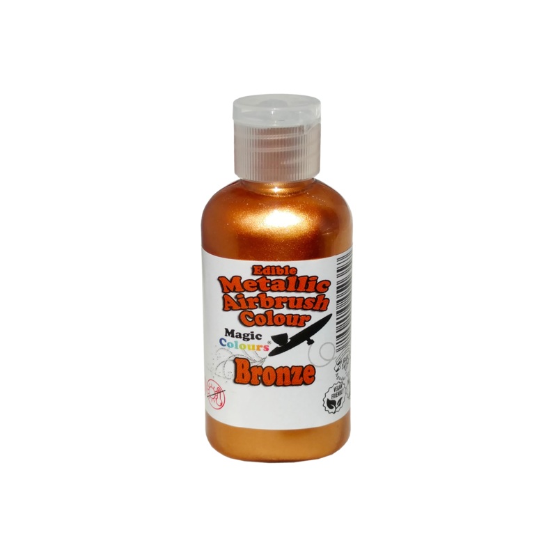 Magic Colours Edible Metallic Airbrush Colour- Bronze (55ml)