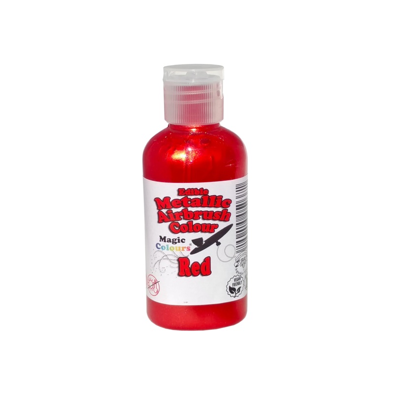 Magic Colours Edible Metallic Airbrush Colour- Red (55ml)