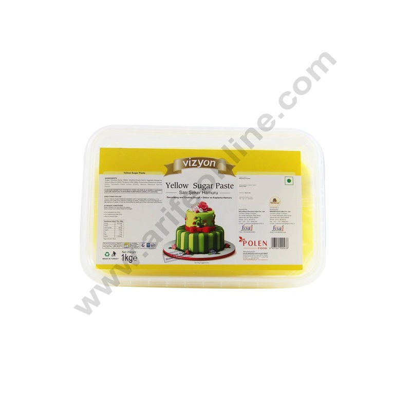 Vizyon Sugar Paste (Fondant) -Yellow, 1kg
