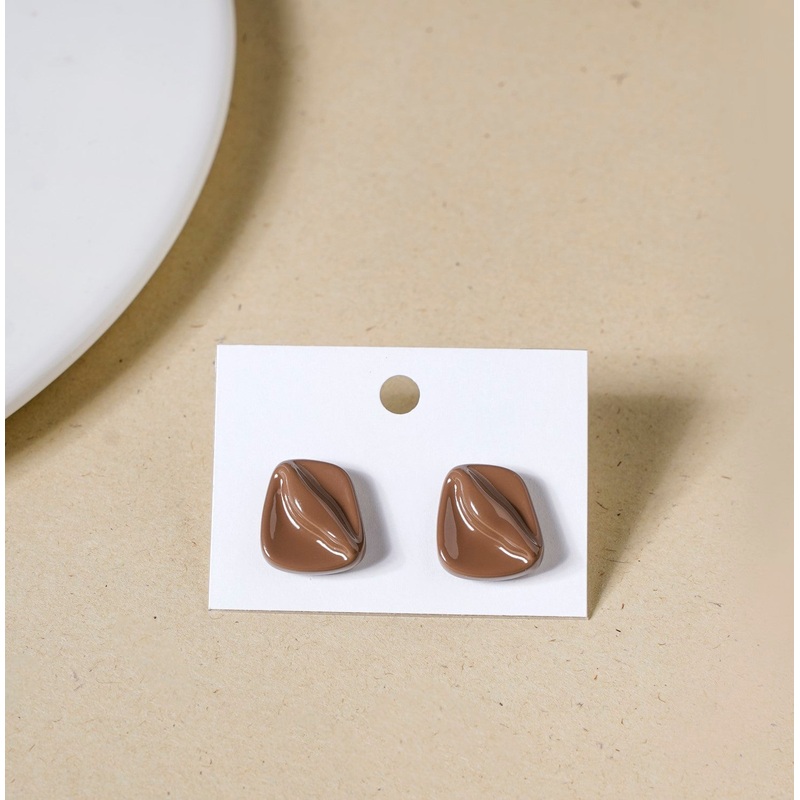 Brown Sculpted Studs