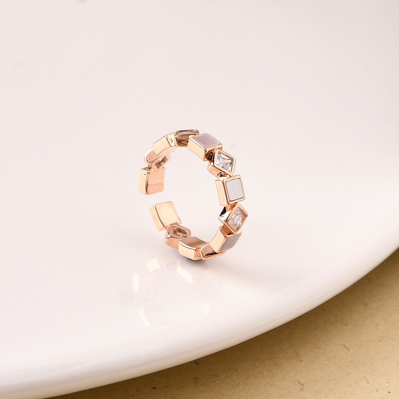 Squared In Sparkle Rose Gold Ring