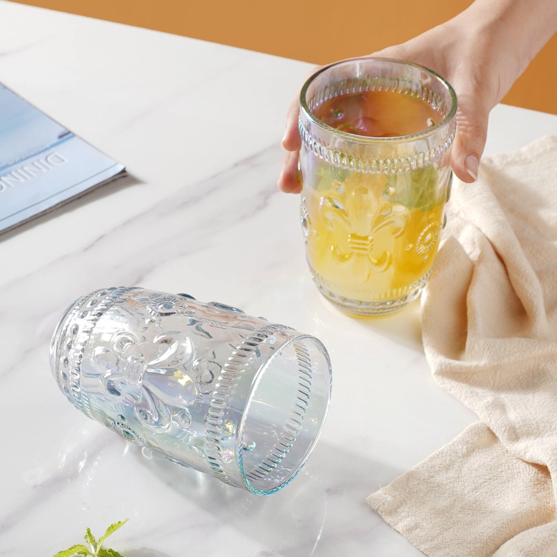 Colored Drinking Glass Set of 2