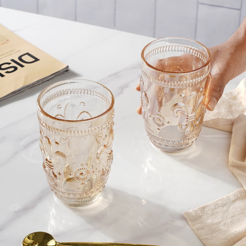 Fancy Water Glass Set of 2